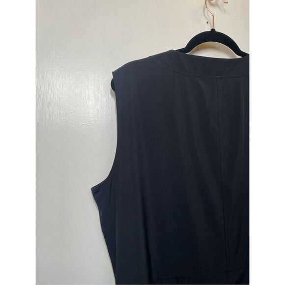 Athleta Black Sleeveless Romper Hike Walk Resort Casual Street Wear Preppy - Picture 16 of 16